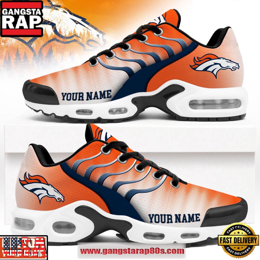 Custom Name Denver Broncos NFL Endzone Runner Air Max Plus Shoes