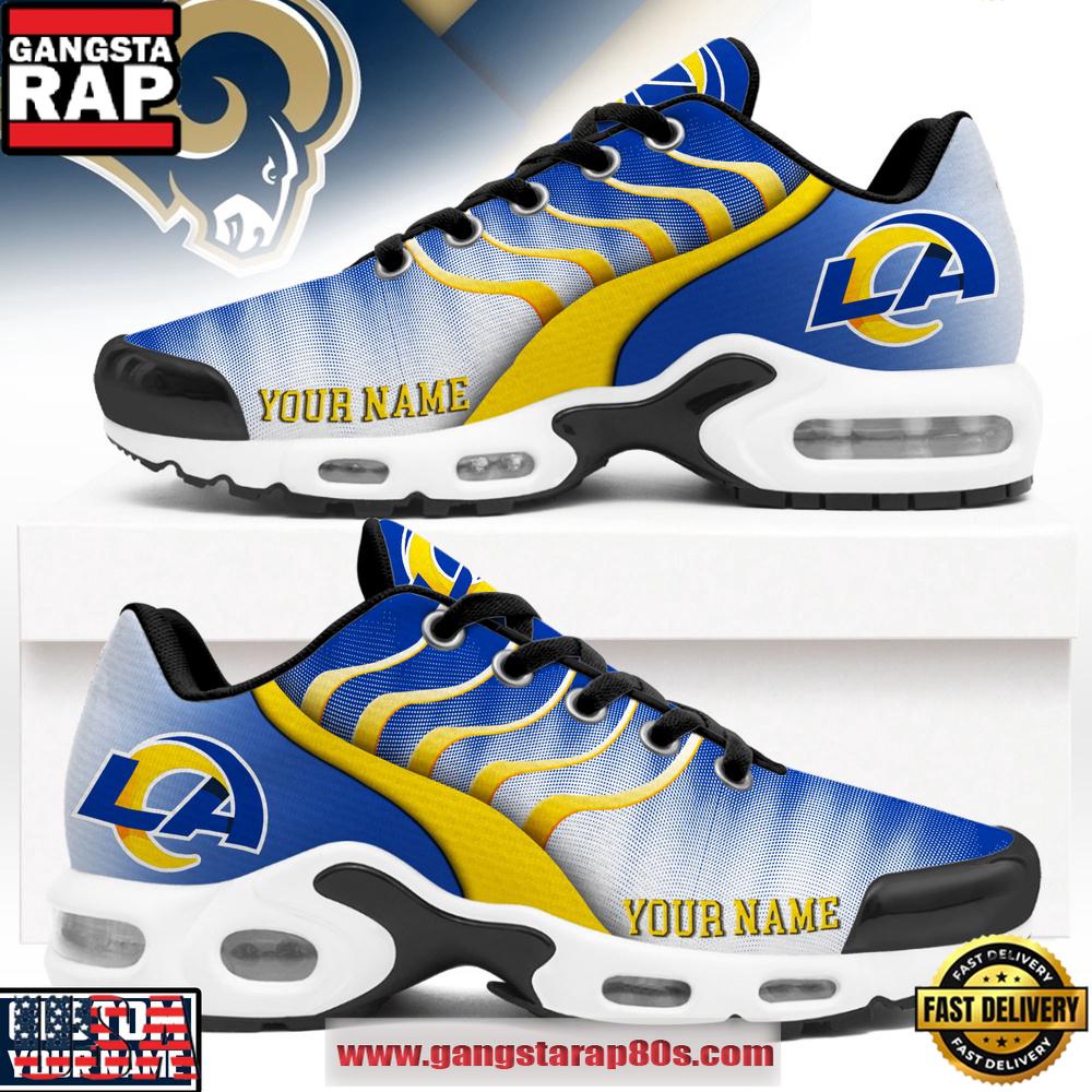 Custom Name Los Angeles Rams NFL Endzone Runner Air Max Plus Shoes