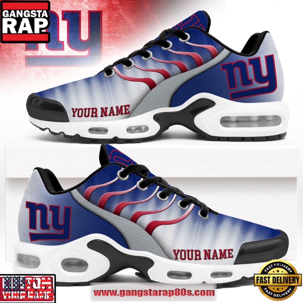 Custom Name New York Giants NFL Endzone Runner Air Max Plus Shoes