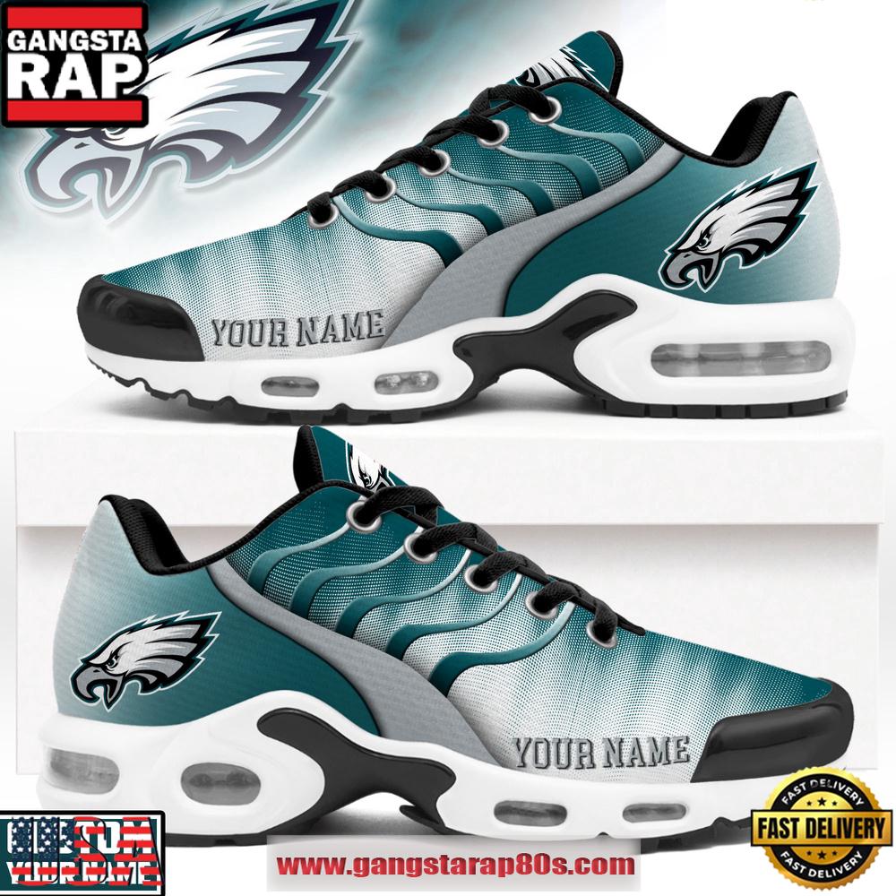 Custom Name Philadelphia Eagles NFL Endzone Runner Air Max Plus Shoes
