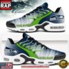 Custom Name Seattle Seahawks NFL New 2026 Version Air Max Plus Shoes Running Sneakers 2 Custom Name Seattle Seahawks NFL Endzone Runner Air Max Plus Shoes