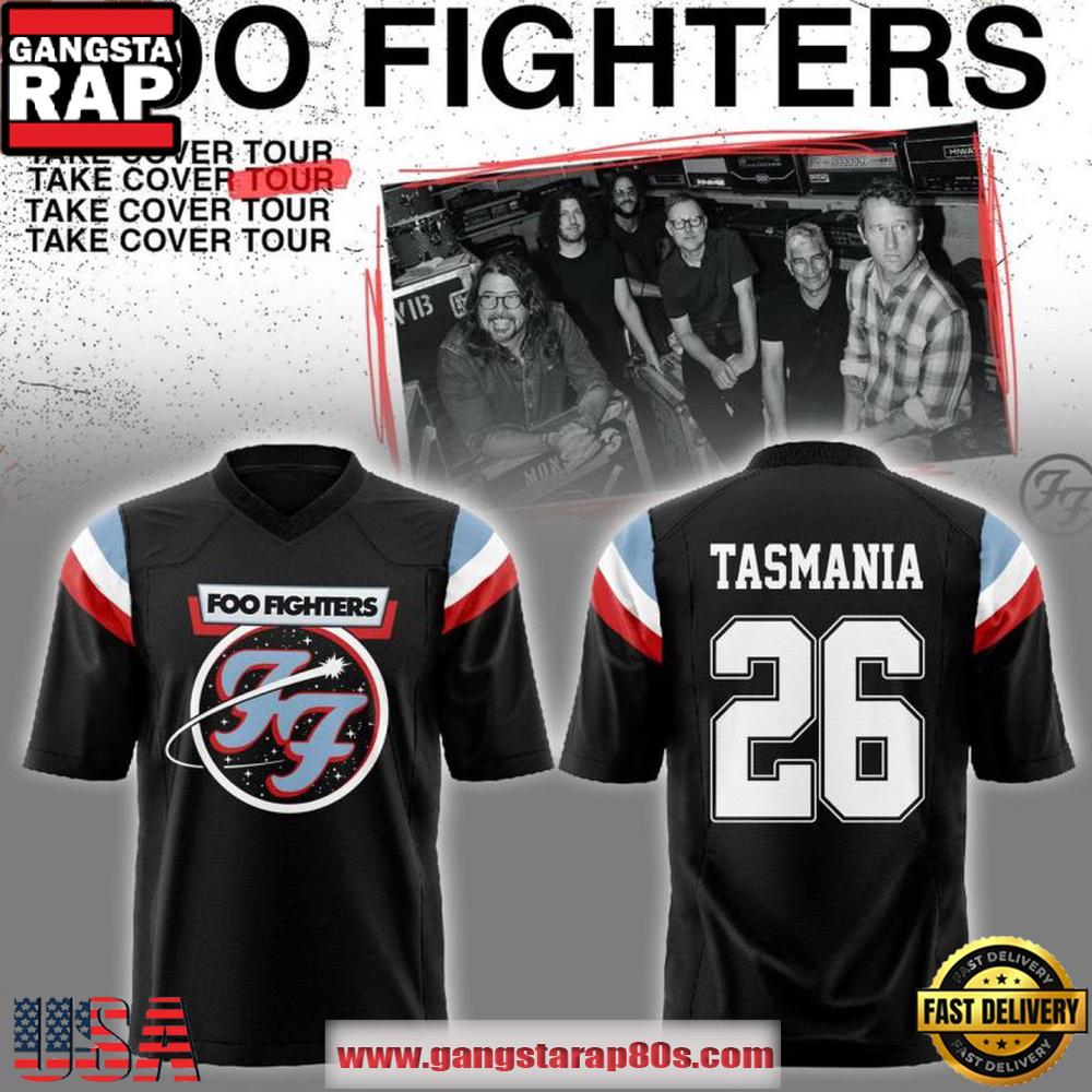 Foo Fighters 2026 Take Cover Tour Custom Football Jersey
