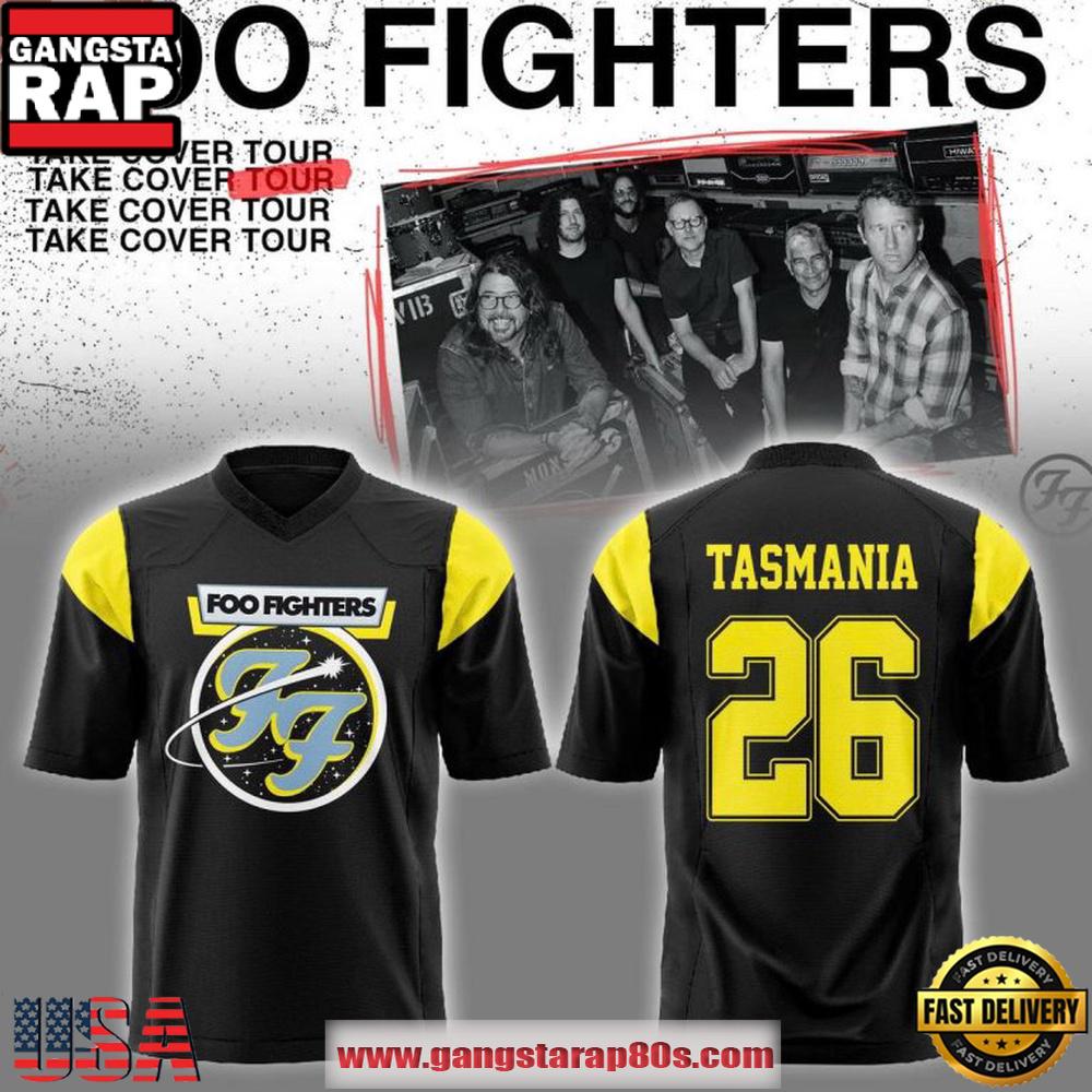 Foo Fighters 2026 Take Cover Tour Custom Name Number Football Jersey