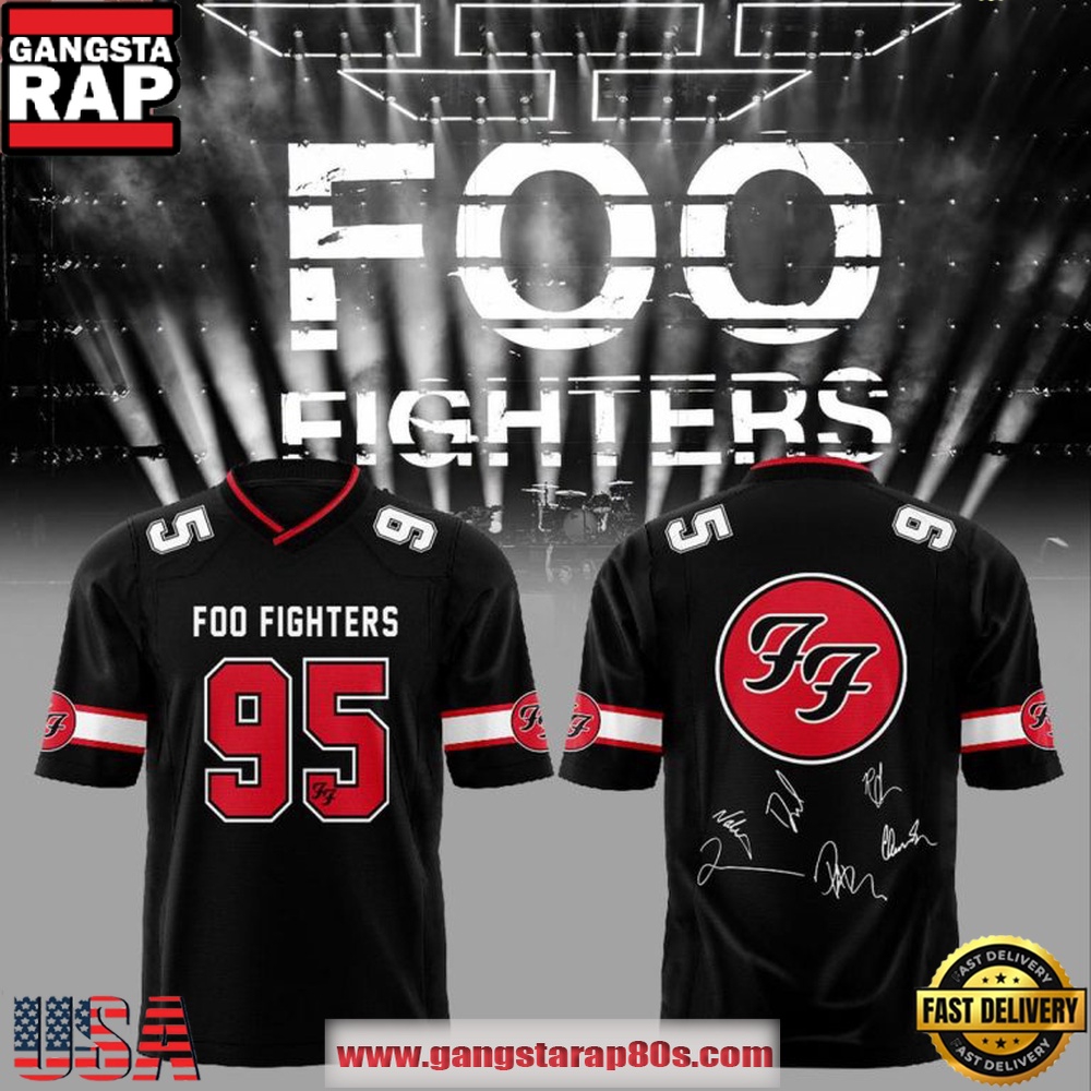 Foo Fighters Signature Take Cover Tour 2026 Football Jersey