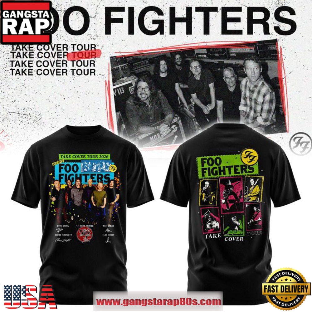 Foo Fighters Take Cover Tour 2026 Limited Edition T Shirt