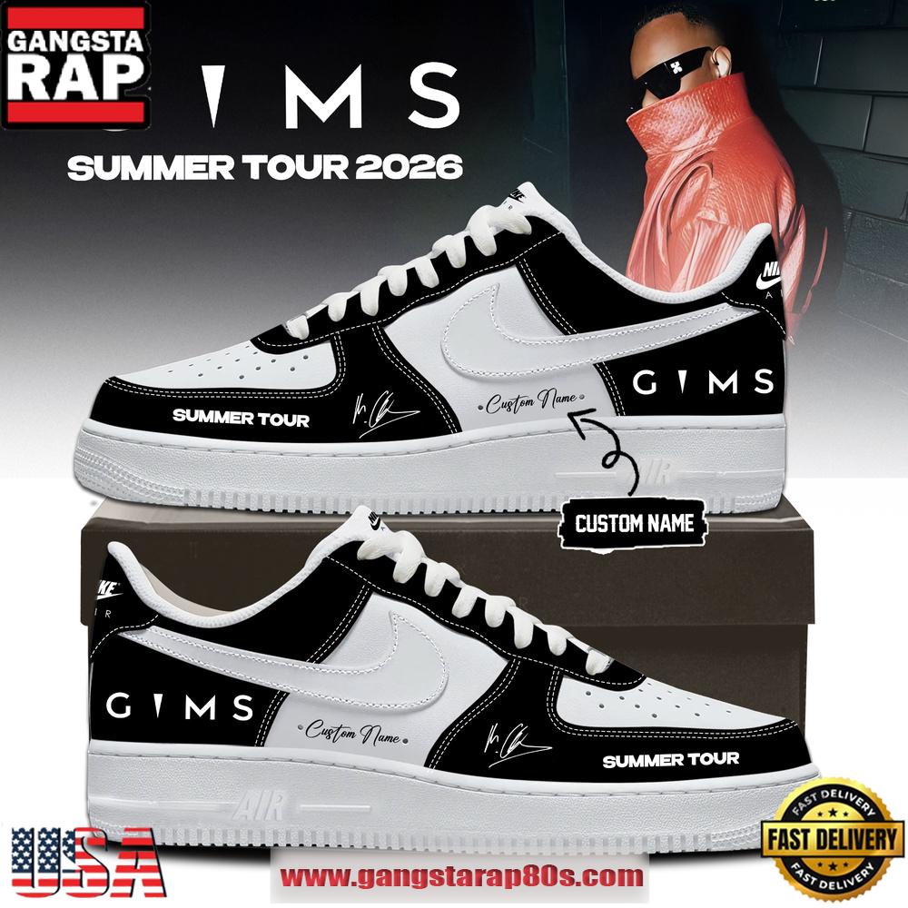 GIMS Summer Tour 2026 Limited Edition Signature Black Air Force 1 Shoes