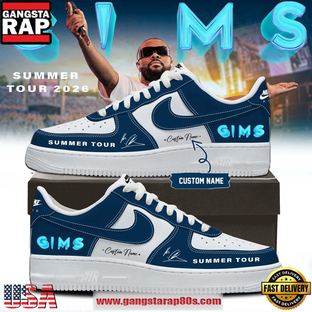 GIMS Summer Tour 2026 Limited Edition Signature Blue Air Force 1 Shoes