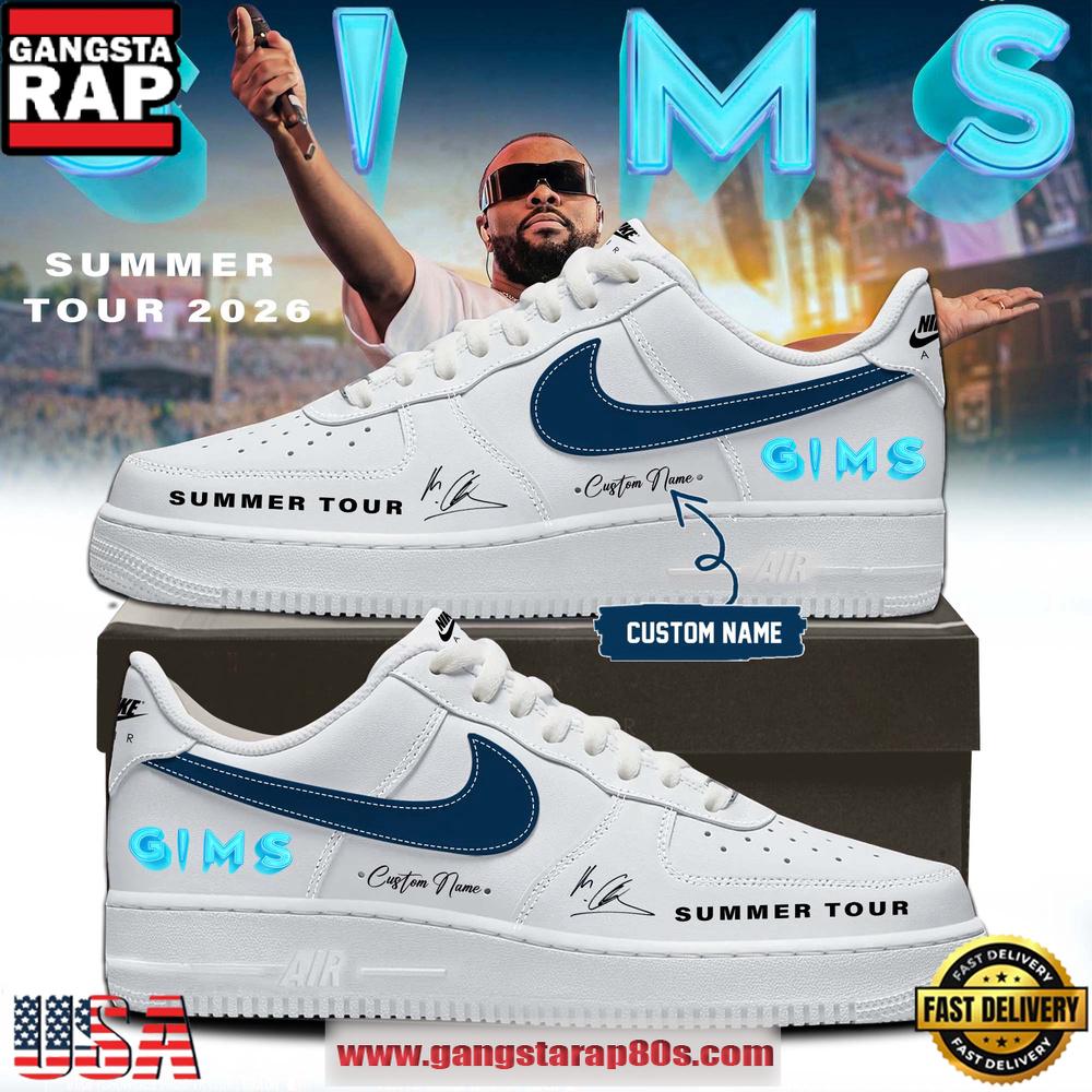 GIMS Summer Tour 2026 Limited Edition Signature White Air Force 1 Shoes
