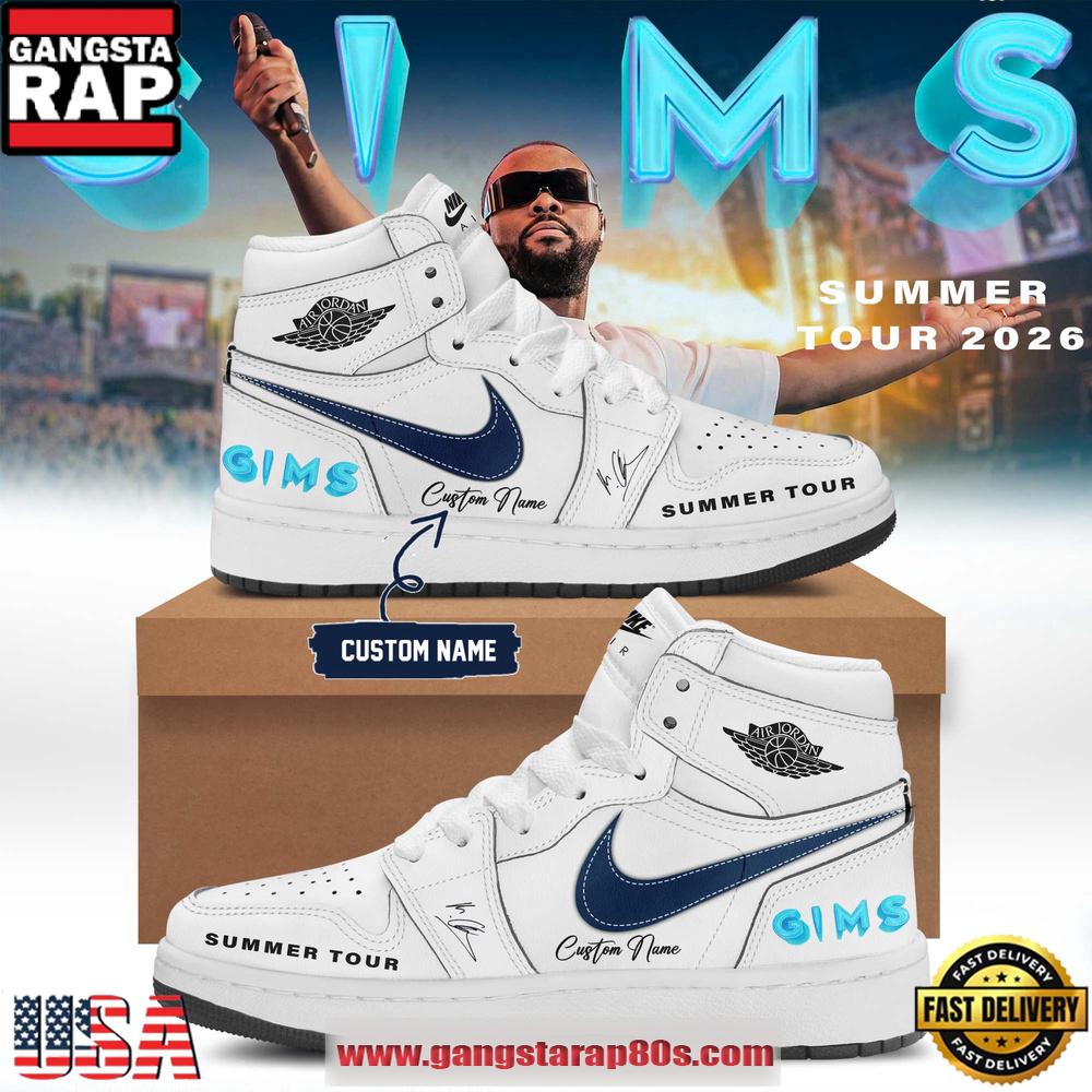GIMS Summer Tour 2026 Limited Edition Signature White Air Jordan 1 Shoes