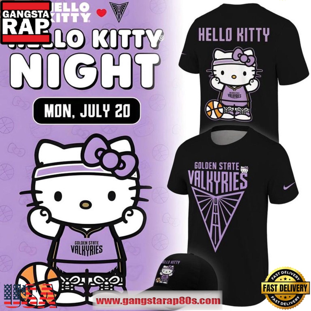 Golden State Valkyries Official Hello Kitty Night 2026 3D Shirt