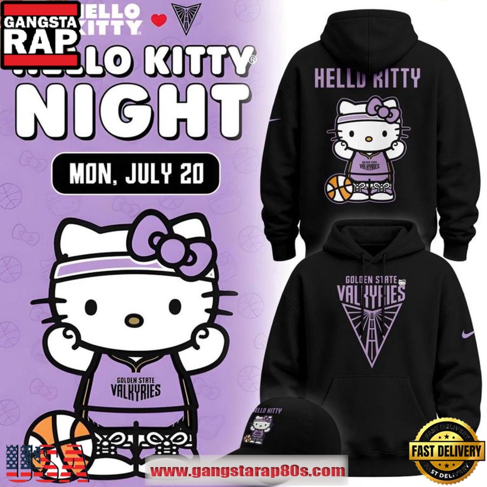Golden State Valkyries Official Hello Kitty Night 2026 Hoodie