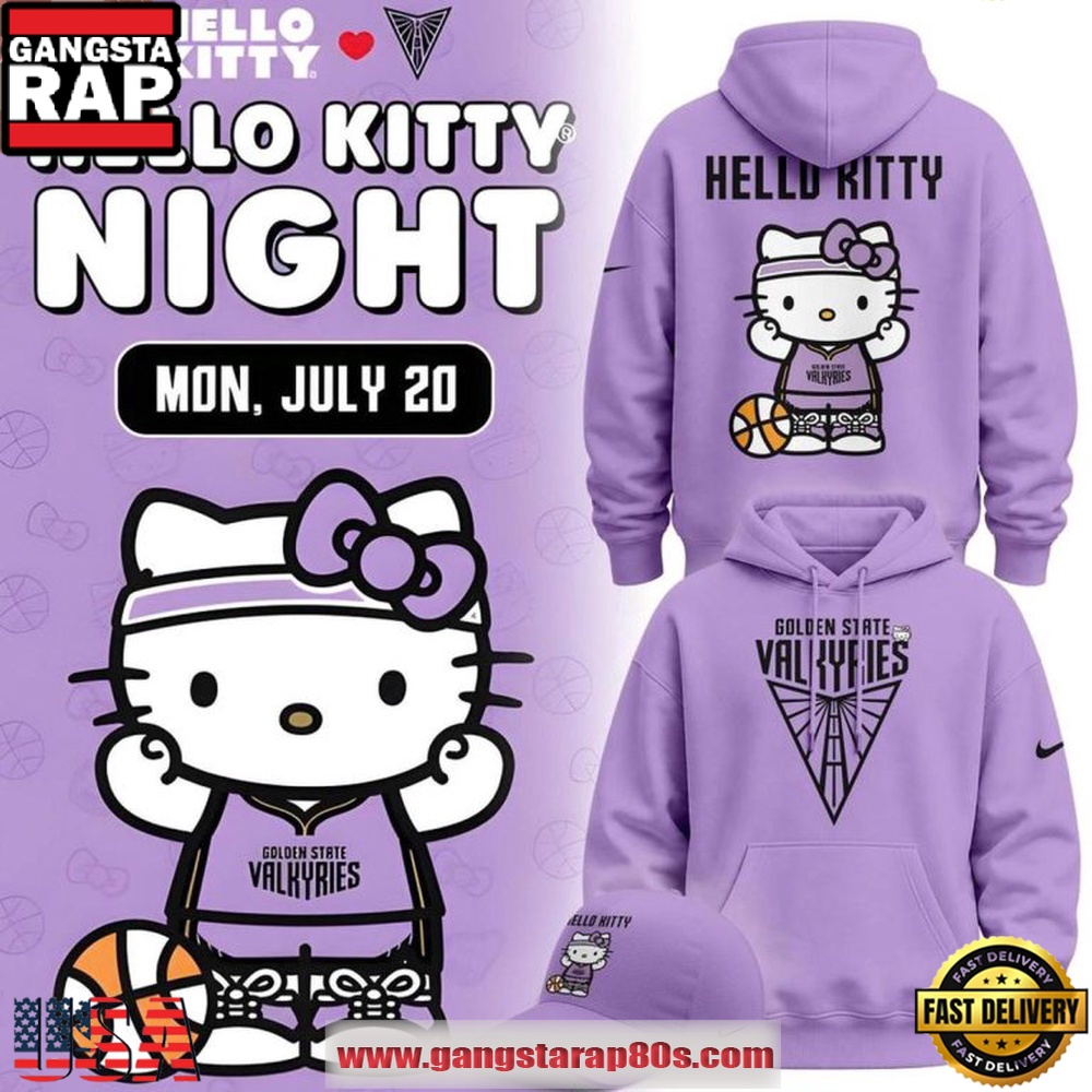 Golden State Valkyries Official Hello Kitty Night 2026 Unisex Hoodie