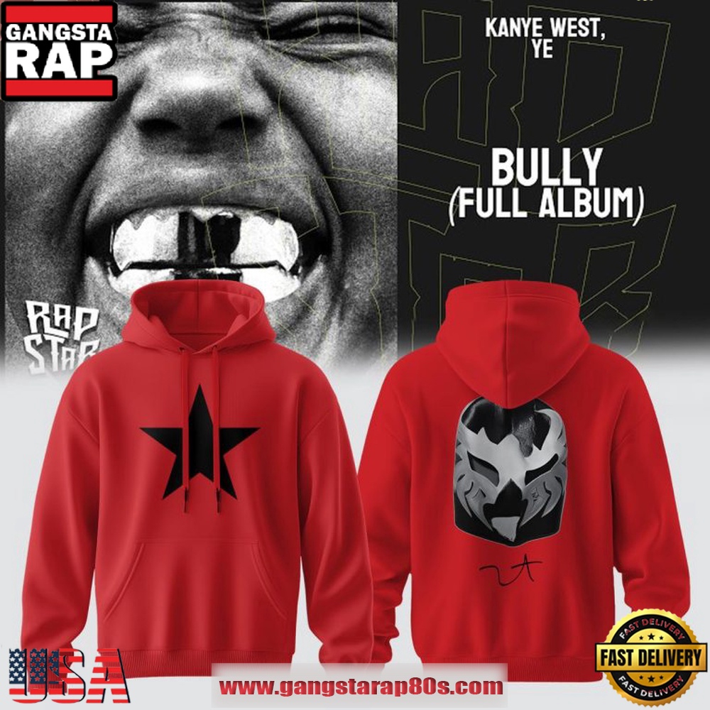 Kanye West Inspired Ye Bully Album 2026 Red Hoodie Kanye West Inspired Ye Bully Album 2026 Red Hoodie