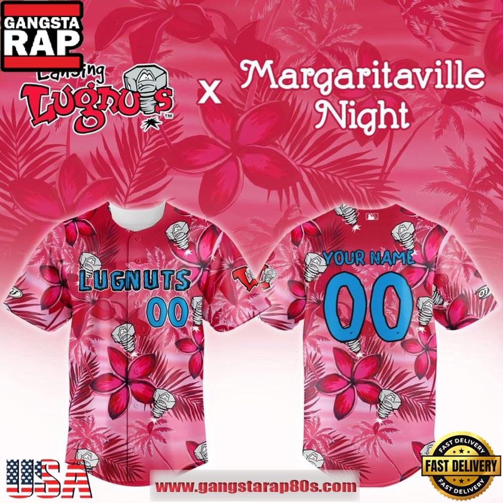 Lansing Lugnuts x Margaritaville Night 2026 Custom Baseball Jersey