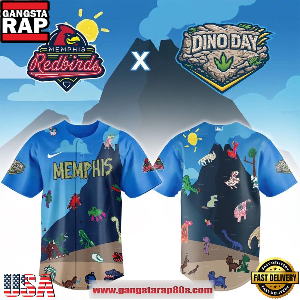 Memphis Redbirds x 2026 Dino Day Baseball Jersey