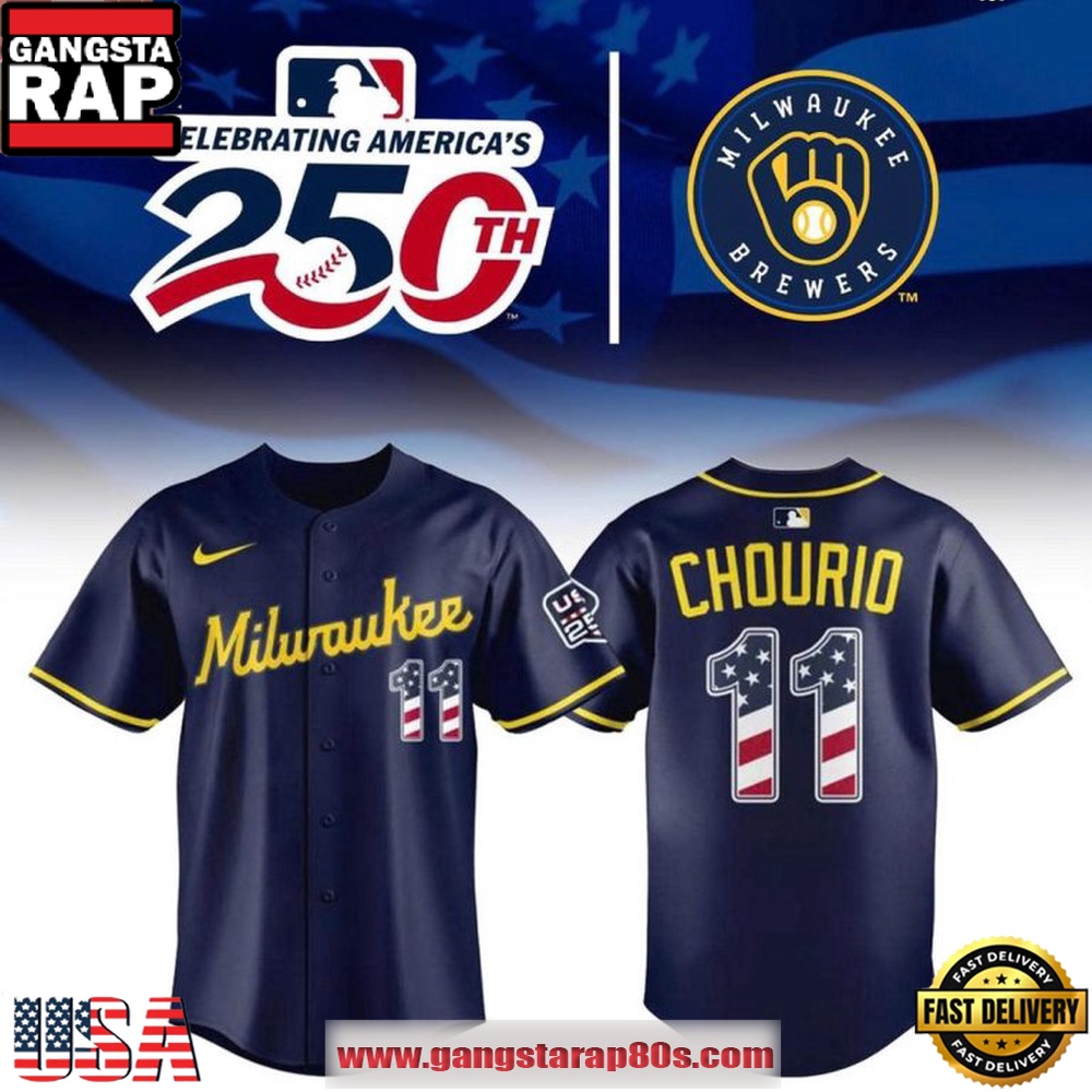 Milwaukee Brewers 2026 Celebrating USA 250 Custom Baseball Jersey Shirt