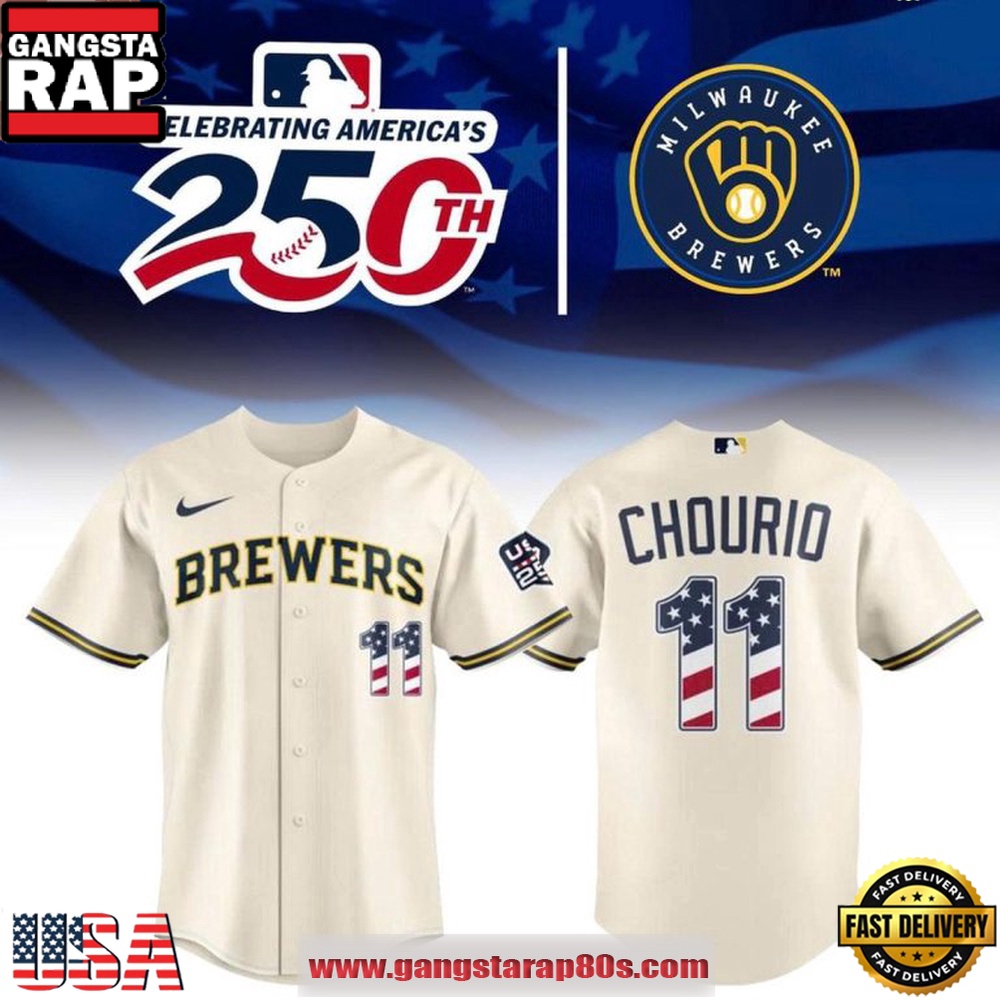 Milwaukee Brewers 2026 Celebrating USA 250 Custom Baseball Jersey