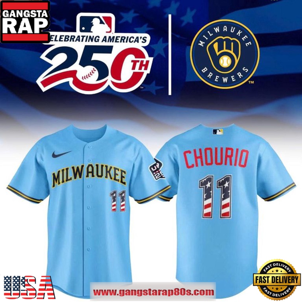 Milwaukee Brewers 2026 Celebrating USA 250 Special Edition Custom Baseball Jersey