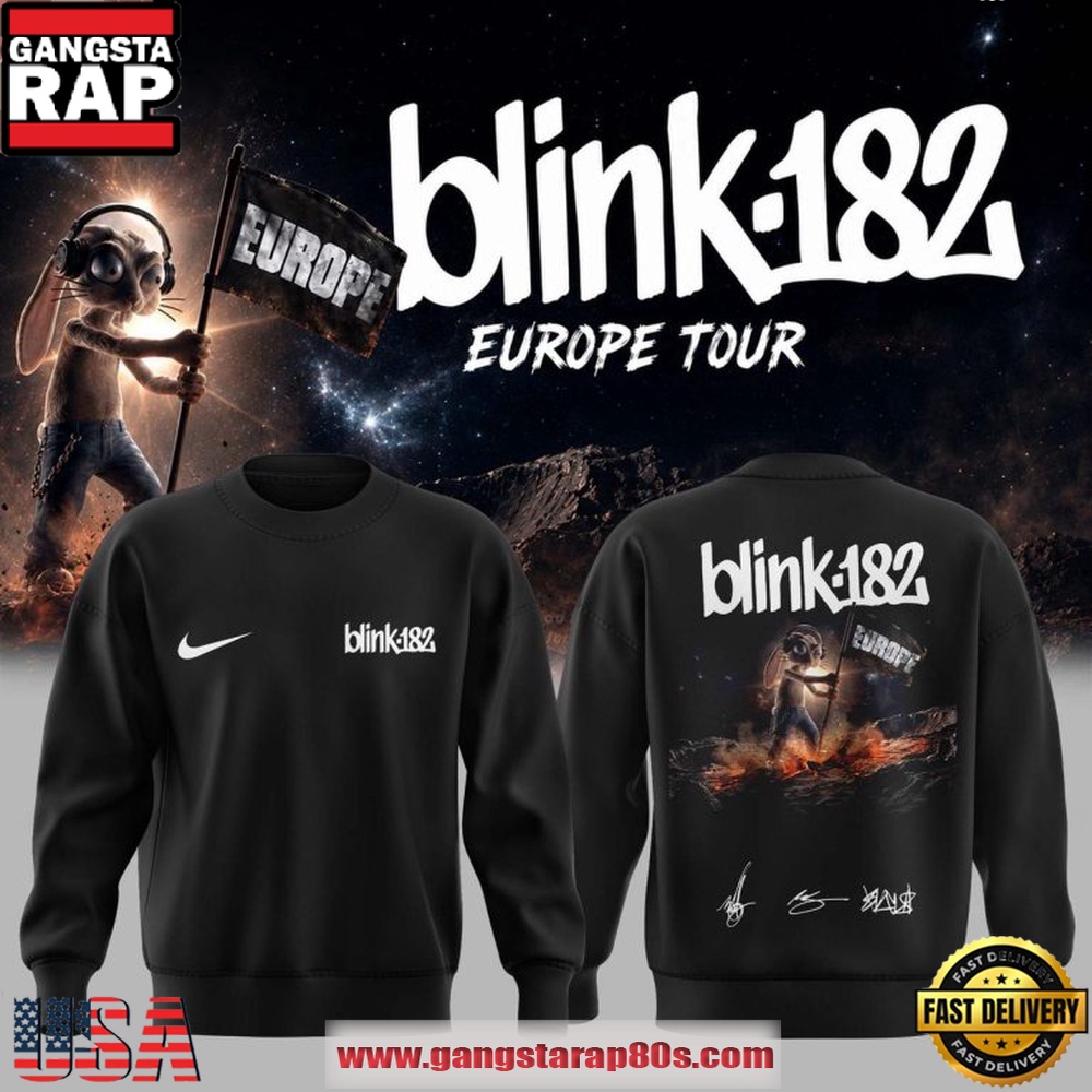 New 2026 Blink-182 EU Shows Signature Sweatshirt