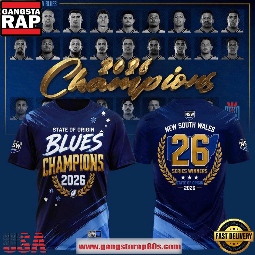 New South Wales Blues State of Origin 2026 Champions T Shirt New South Wales Blues State of Origin 2026 Champions T Shirt