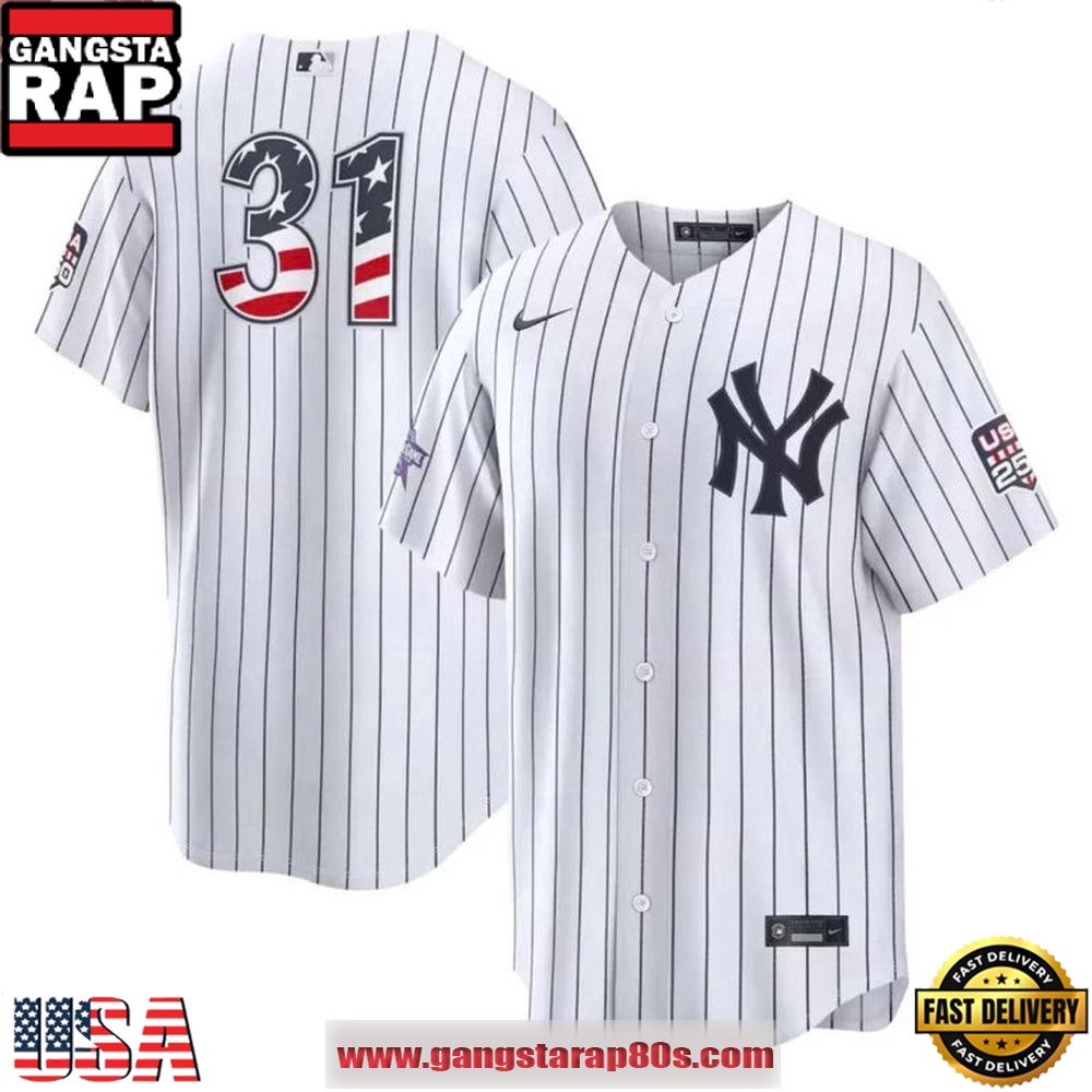 New York Yankees 2026 MLB All-Star Game Stripes Custom Baseball Jersey