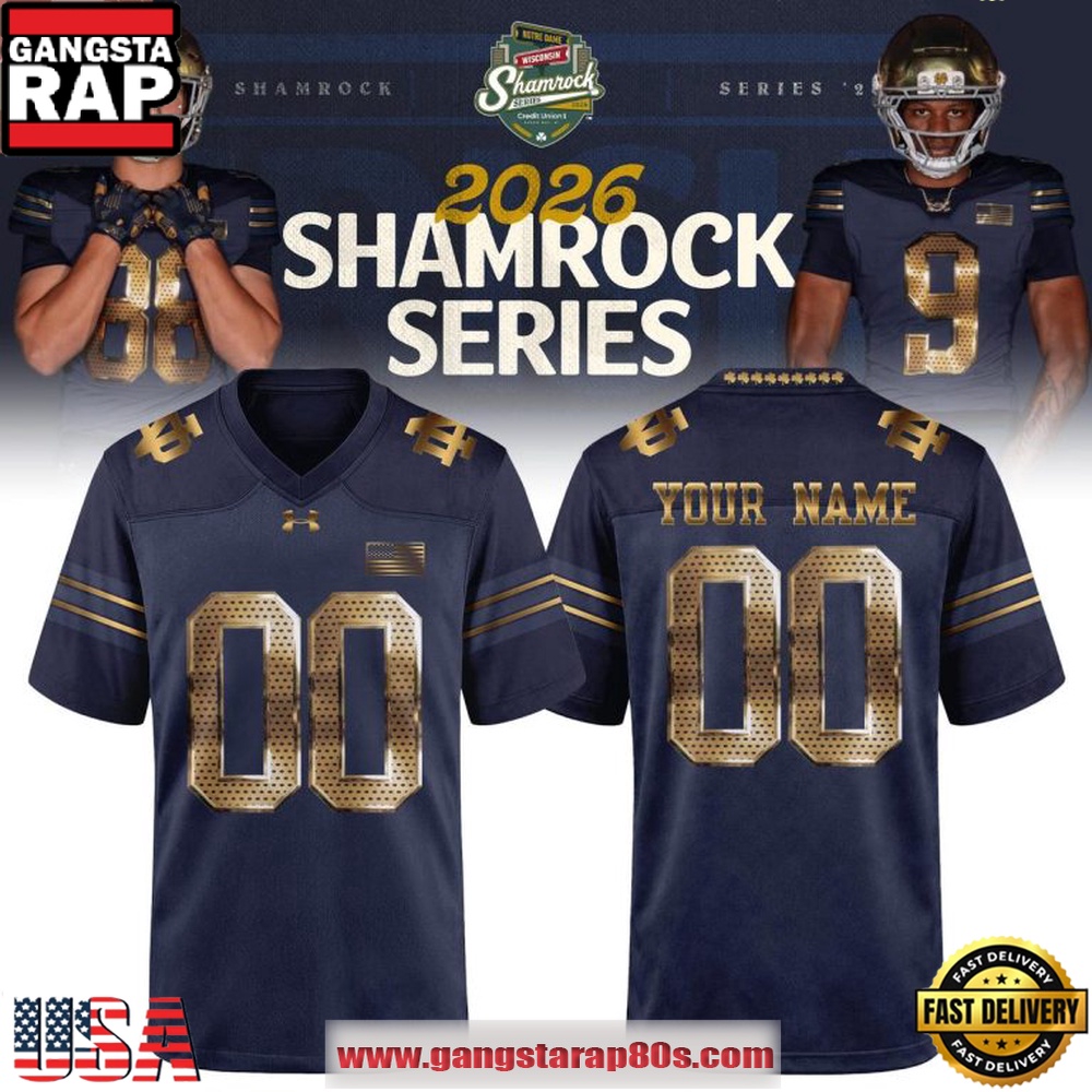 Notre Dame Fighting Irish 2026 Shamrock Series Custom Football Jersey