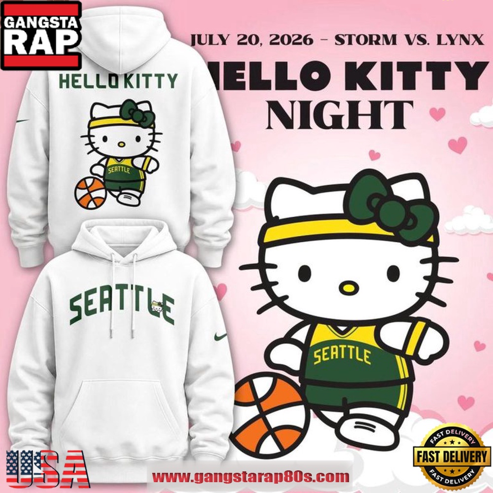 Seattle Storm x Hello Kitty Night 2026 Limited Edition All Over Print Hoodie
