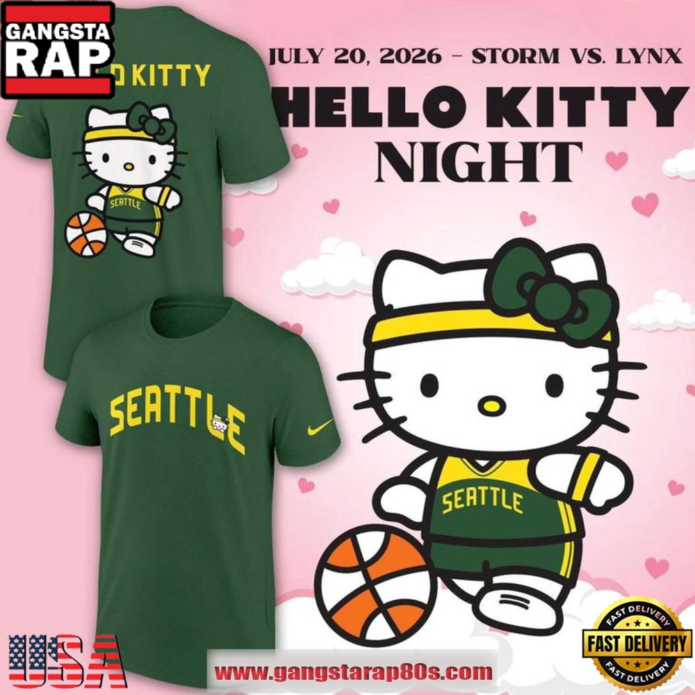 Seattle Storm x Hello Kitty Night 2026 Limited Edition T Shirt