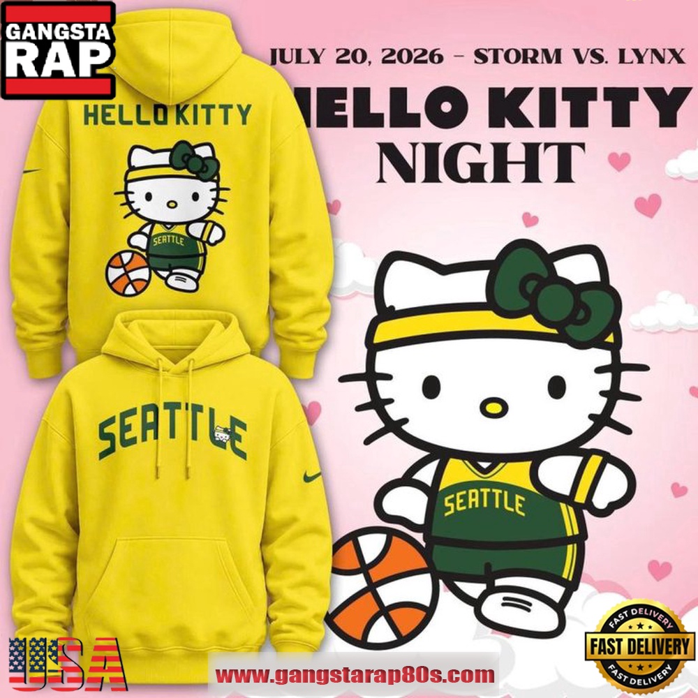 Seattle Storm x Hello Kitty Night 2026 Limited Edition Unisex Hoodie