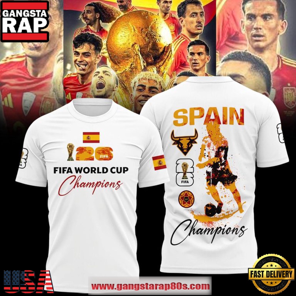 Spain National Soccer Team 2026 World Cup Champions 3D Shirt
