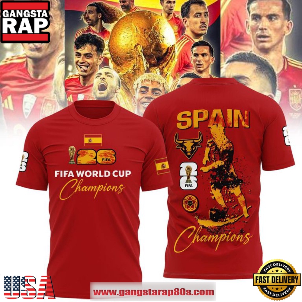 Spain National Soccer Team 2026 World Cup Champions T Shirt