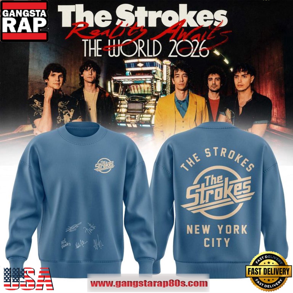 The Strokes Official Reality Awaits Tour 2026 Signature Sweatshirt