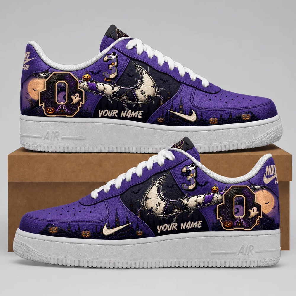 Ohio State Buckeyes 2026 NCAA Haunted Moon Halloween Custom Air Force 1 Shoes Sneakers , NCAA Air Force 1 Shoes Ohio State Buckeyes 2026 NCAA Haunted Moon Halloween Custom Air Force 1 Shoes Sneakers , NCAA Air Force 1 Shoes