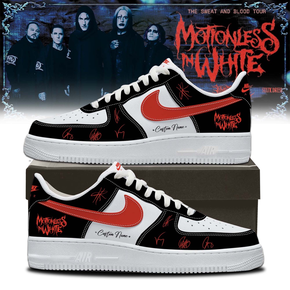 Motionless In White The Sweat And Blood Tour Signed 2026 Black Air Force 1 Shoes Sneakers , Music Air Force 1 Shoes Motionless In White The Sweat And Blood Tour Signed 2026 Black Air Force 1 Shoes Sneakers , Music Air Force 1 Shoes