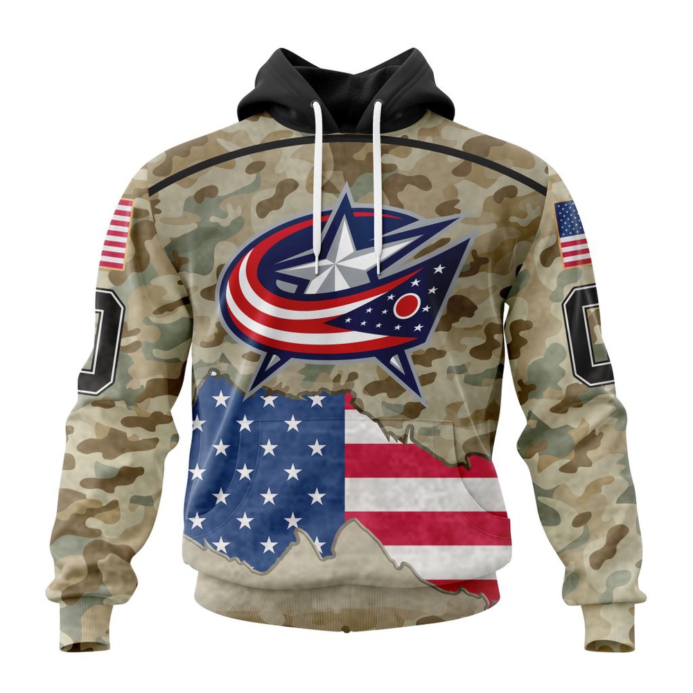 NHL Columbus Blue Jackets Specialized Kits For United State With Camo Color Hoodie, T Shirt , NHL 3D Shirt Nhl Columbus Blue Jackets Specialized Kits For United State With Camo Color Hoodie T Shirt 1