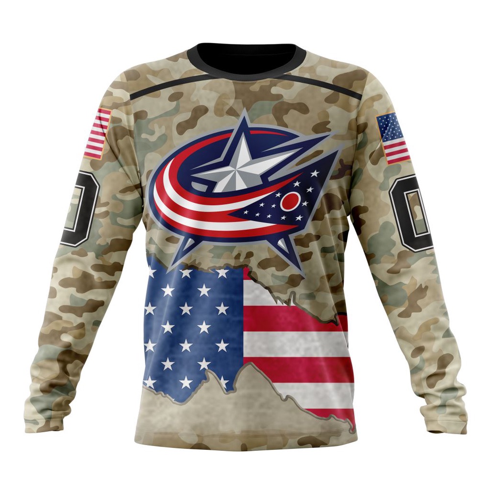 NHL Columbus Blue Jackets Specialized Kits For United State With Camo Color Hoodie, T Shirt , NHL 3D Shirt NHL Columbus Blue Jackets Specialized Kits For United State With Camo Color Hoodie, T Shirt , NHL 3D Shirt