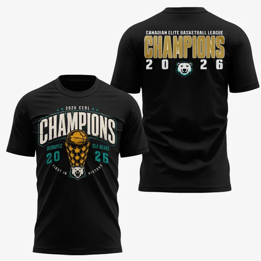 Winnipeg Sea Bears Canadian Elite Basketball League Champions 2026 Logo Design 3D Shirt, Trending Design Shirt Winnipeg Sea Bears Canadian Elite Basketball League Champions 2026 Logo Design 3D Shirt, Trending Design Shirt