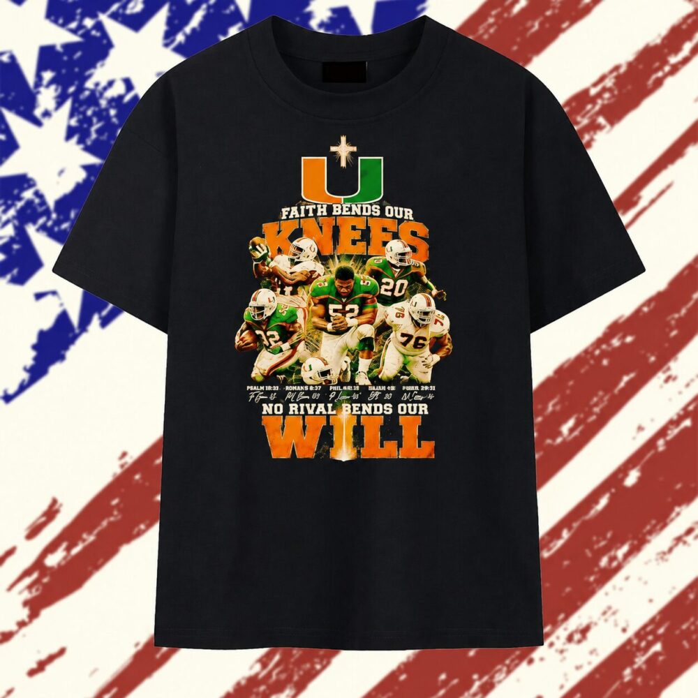 Miami Hurricanes faith bends our knees Ray Lewis Frank Gore Michael Irvin Ed Reed Warren Sapp T Shirt, Trending 2D Shirt Miami Hurricanes faith bends our knees Ray Lewis Frank Gore Michael Irvin Ed Reed Warren Sapp T Shirt, Trending 2D Shirt