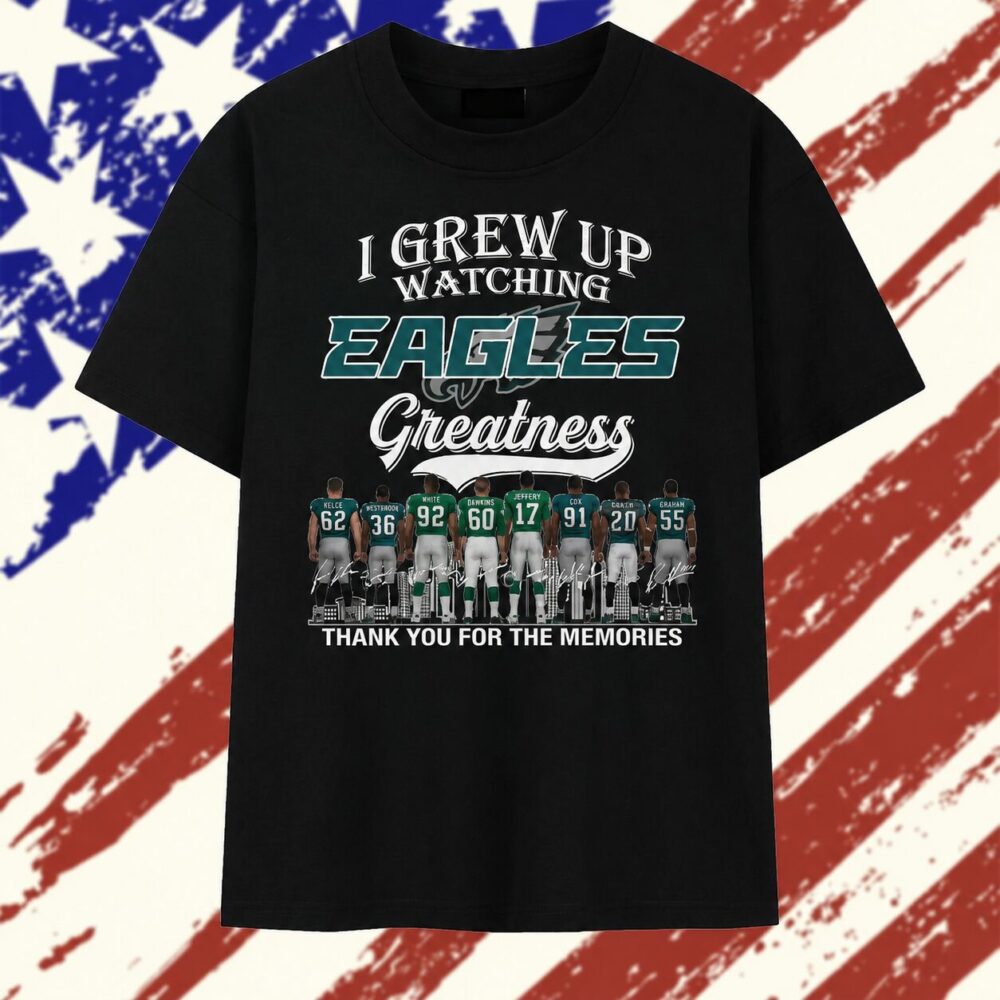 Vintage I Grew Up Watching Philadelphia Eagles Greatness Legends Signatures 2026 T Shirt, Trending 2D Shirt Vintage I Grew Up Watching Philadelphia Eagles Greatness Legends Signatures 2026 T Shirt, Trending 2D Shirt