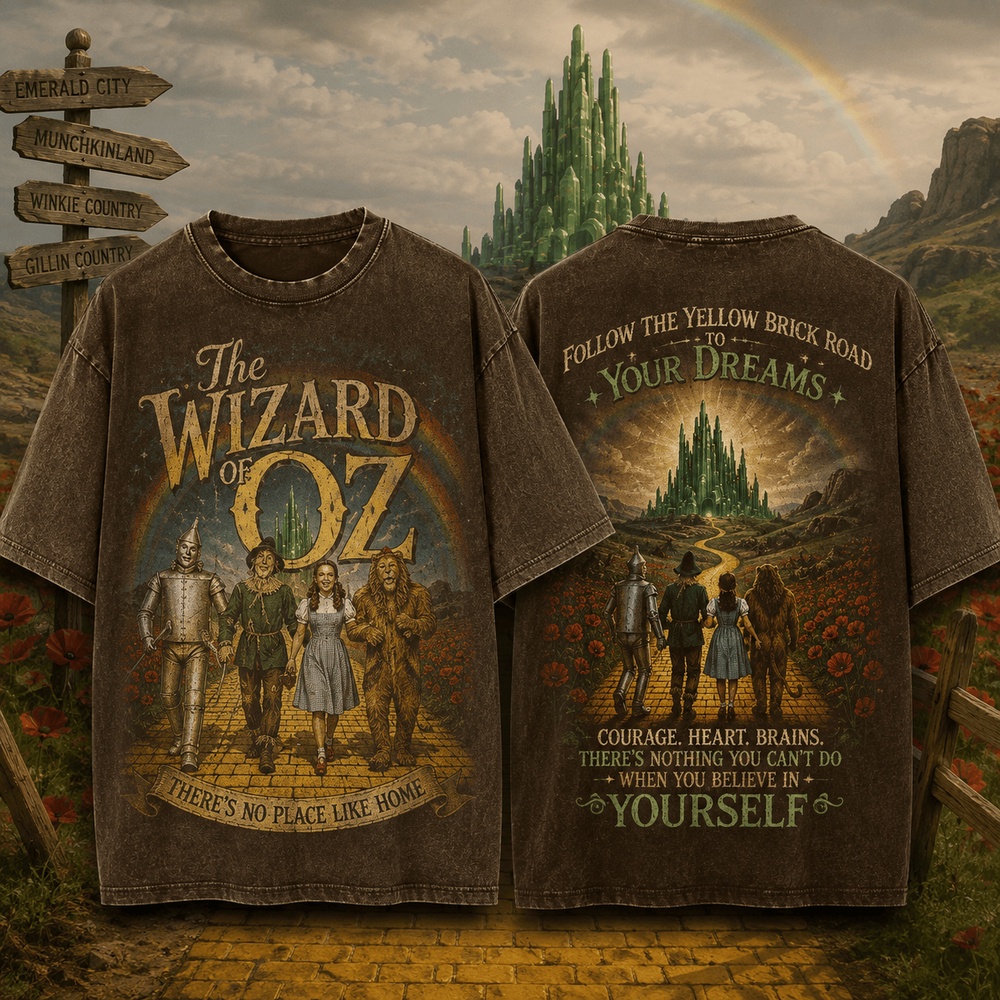 The Wizard of Oz, There’s No Place Like Home, Follow The Yellow Brick Road To Your Dreams 3D Shirt, Trending 3D Music Shirt The Wizard of Oz, There’s No Place Like Home, Follow The Yellow Brick Road To Your Dreams 3D Shirt, Trending 3D Music Shirt