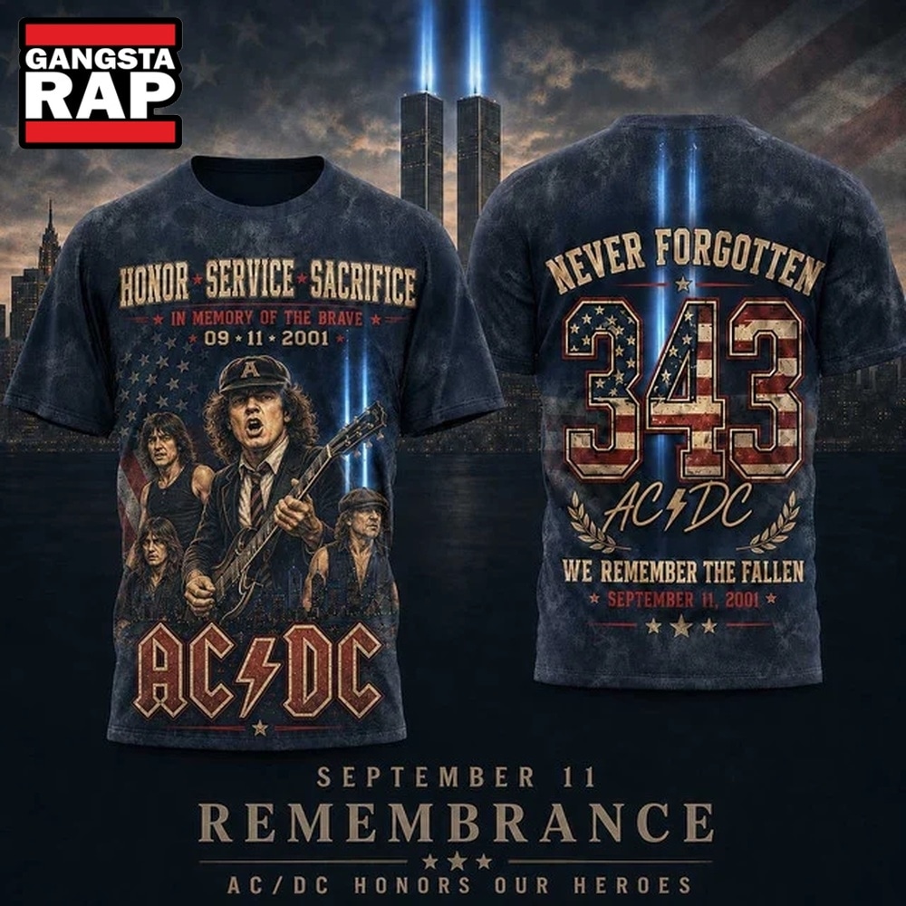 ACDC 343 Tribute September 11 Spotlight Vintage 3D Shirt, Trending 3D Music Shirt ACDC 343 Tribute September 11 Spotlight Vintage 3D Shirt, Trending 3D Music Shirt