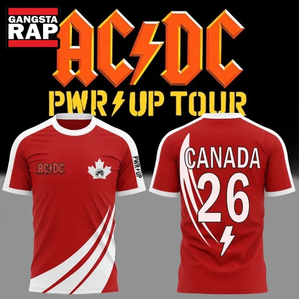 ACDC Exclusive Canada Event Shirt, Power Up Tour 2026 T Shirt , Trending 3D Music Shirt Acdc Exclusive Canada Event Shirt Power UP Tour 2026 T Shirt