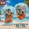 ACDC Hawaiian Vibes Island Lei and Hibiscus 2026 3D Shirt , Trending 3D Music Shirt Acdc Hawaiian Vibes Island Lei And Hibiscus 2026 3D Shirt