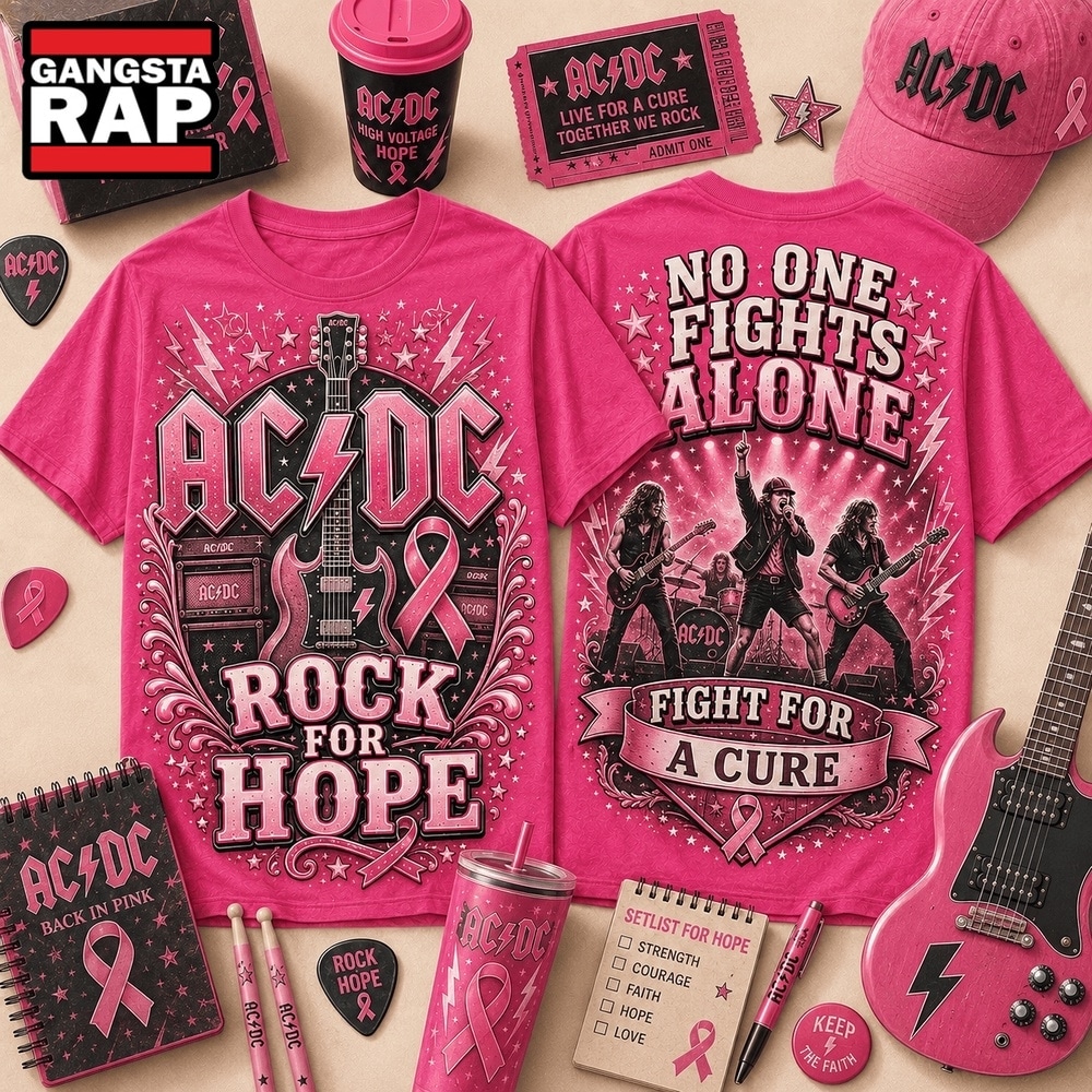 ACDC No One Fights Alone Rock For Hope Breast Cancer Awareness Shirt , Trending 3D Music Shirt ACDC No One Fights Alone Rock For Hope Breast Cancer Awareness Shirt , Trending 3D Music Shirt