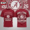Alabama Crimson Tide NCAA Road to Glory 2026 Football Champions 3D Shirt , NCAA 3D Shirt Alabama Crimson Tide Ncaa Road TO Glory 2026 Football Champions 3D Shirt