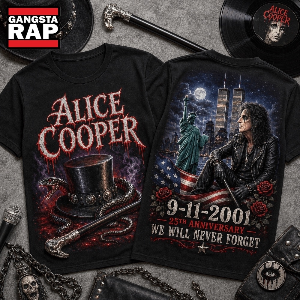 Alice Cooper 911 Memorial 25th Anniversary 3D Shirt , Trending 3D Music Shirt Alice Cooper 911 Memorial 25th Anniversary 3D Shirt