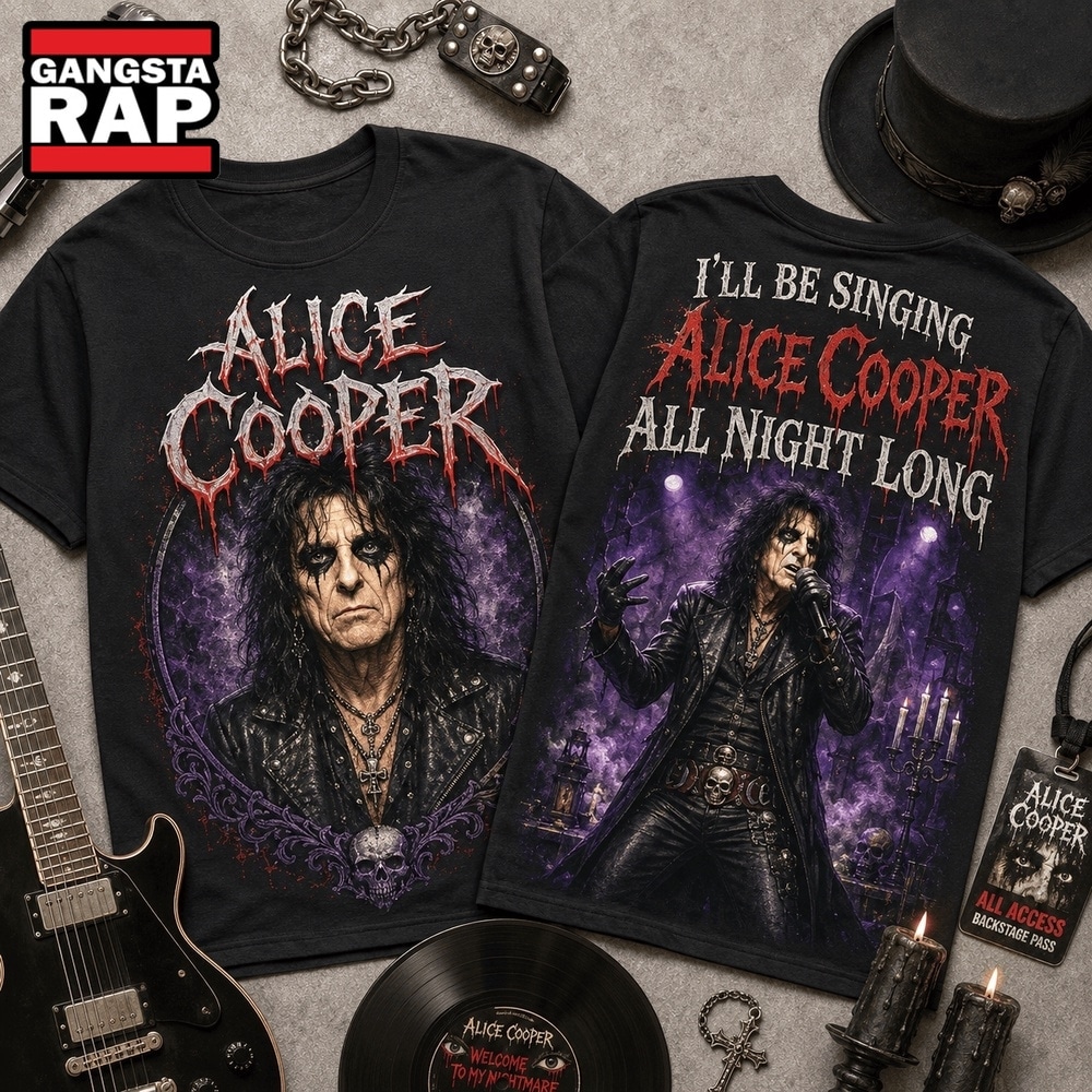 Alice Cooper All Night Long 3D Graphic Shirt , Trending 3D Music Shirt Alice Cooper All Night Long 3D Graphic Shirt