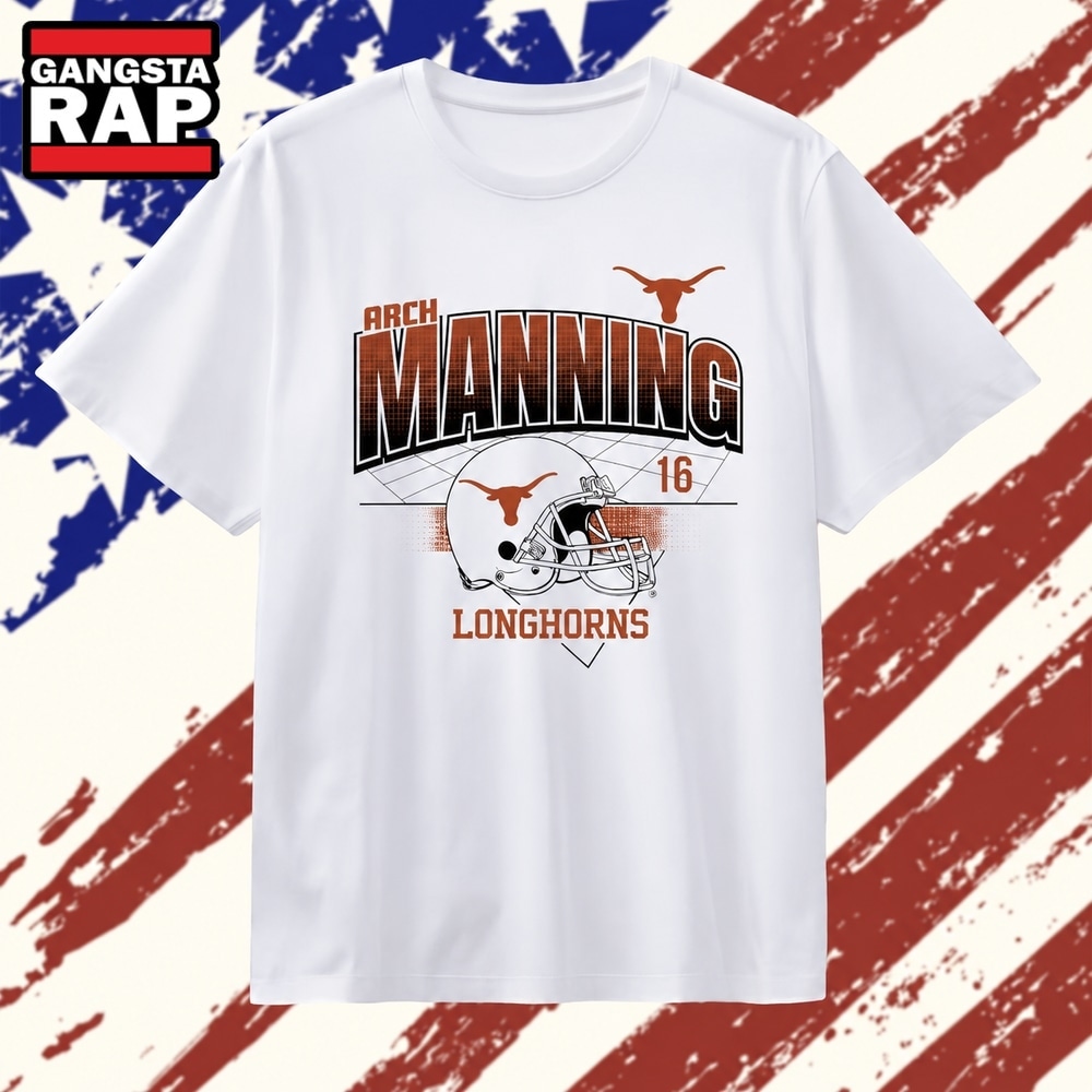 Arch Manning 16 Texas Longhorns football helmet T Shirt , Vintage Trending Shirt Arch Manning 16 Texas Longhorns Football Helmet T Shirt