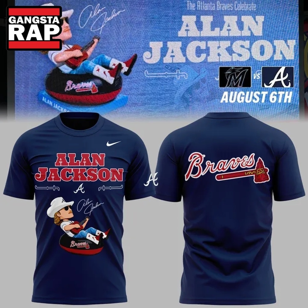 Atlanta Braves Alan Jackson Celebration Night 2026 Blue T Shirt , Music Trend Shirt Atlanta Braves Alan Jackson Celebration Night 2026 Blue T Shirt , Music Trend Shirt