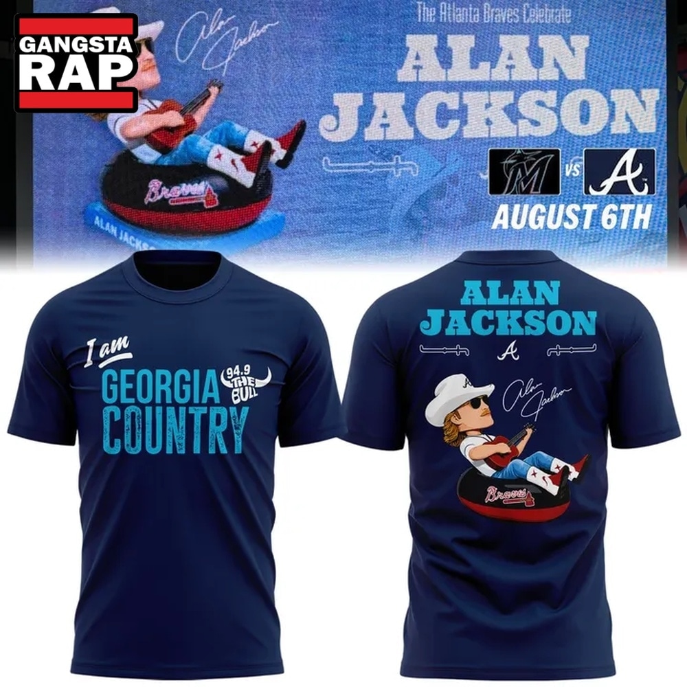 Atlanta Braves Alan Jackson Celebration Night 2026 Signature 3D Shirt , Music Trend Shirt Atlanta Braves Alan Jackson Celebration Night 2026 Signature 3D Shirt , Music Trend Shirt